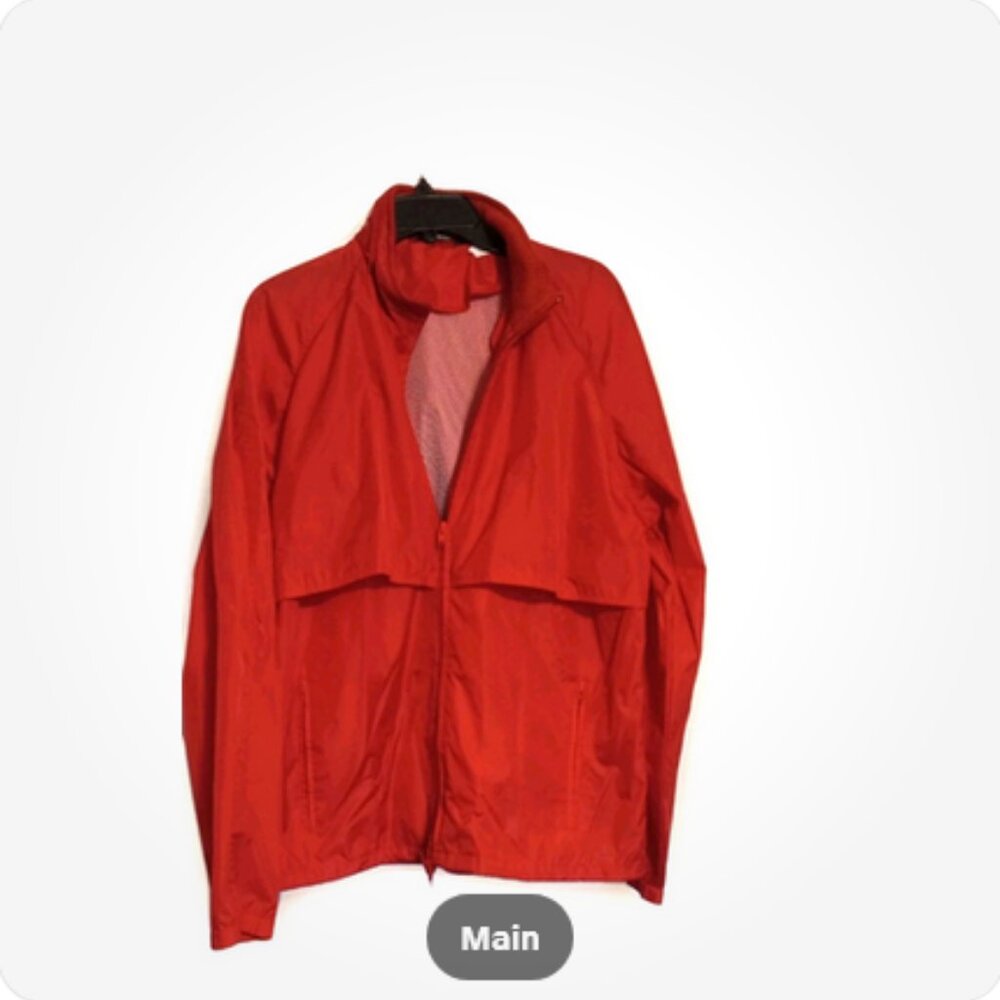 Woolrich Men’s Red Nylon Windbreaker Jacket Size M Mesh Lined 4120 Vintage 90s